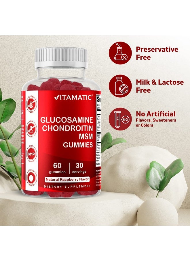 Vitamatic - Glucosamine Chondroitin Gummies With Msm & Vitamin E Joint Support 60 Pectin Based Gummies - Image 1