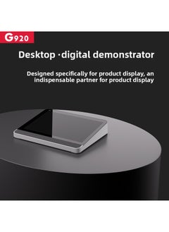 Tablet PC Display Advertising Machine Desktop Digital Photo Frame Demo Machine Digital Photo Album Anti-theft Stand-Color:Built-in Rechargeable Battery