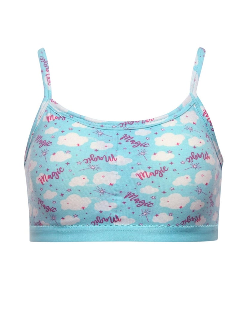 Karma Karma Pack of 3 Girls' Printed Padded Cotton Soft Bra  - Image 3