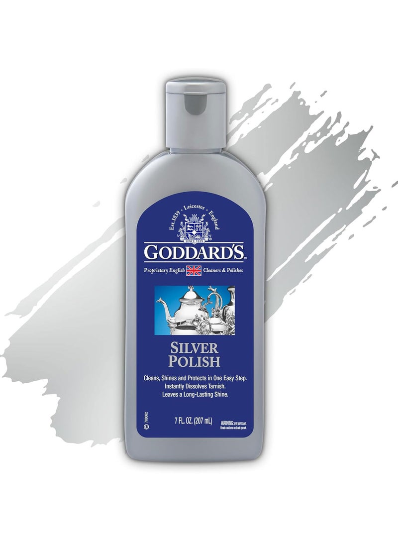 Goddard's Silver Polish Sterling Silver Cleaner for Dinnerware, Silverware, Instant Sterling Silver Jewelry Cleaner to Shine, Protect & Clean, All-in-One Tarnish Remover Solution for Silver, 7 oz - Image 1