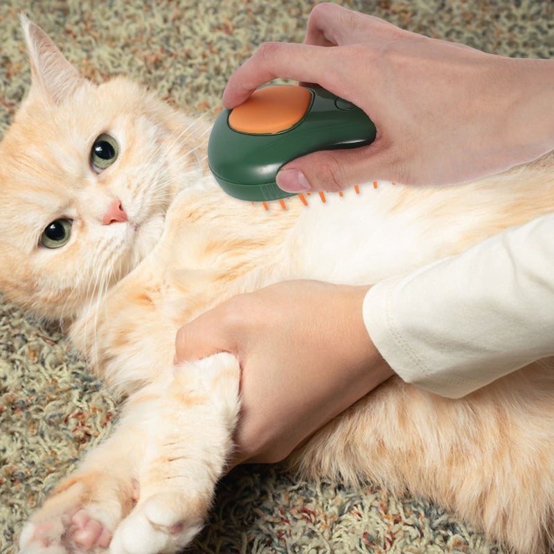 Avocado Shaped Steam Cat Comb Cat Steamer Brush 4-in-1 Pet Massage Brush - Image 4
