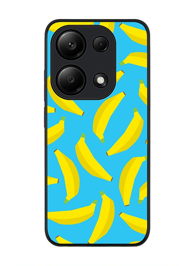 Stylizedd حافظة حواف سوداء متينة لهاتف Xiaomi Redmi Note 13 Pro 4G / Xiaomi Poco M6 Pro 4G، حافظة رفيعة - موز متناثرة - Image 1