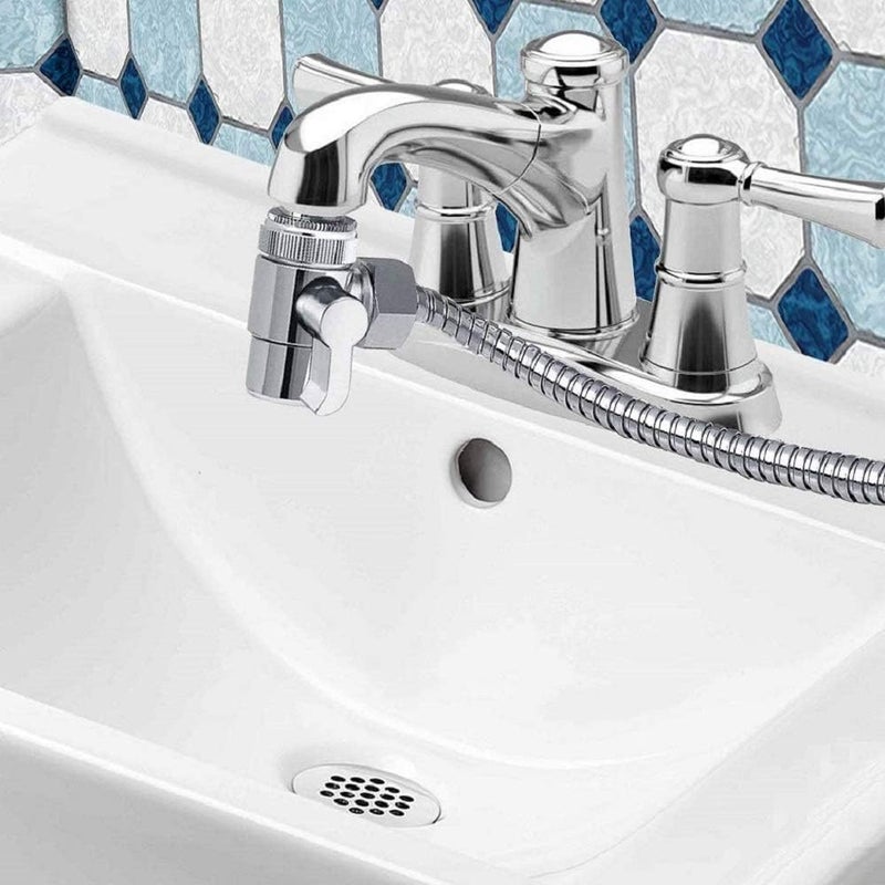 Faucet Valve and Adapter, Sink Faucet to Hose Adapter, Brass Water Faucet Splitter Adapter for Sprayer and Bidet, 3-Way Connector for Bathtub Faucet, Hand Shower Replacement Accessory - Image 3