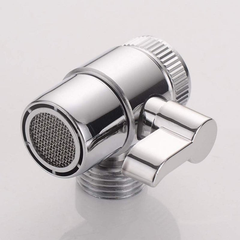 Faucet Valve and Adapter, Sink Faucet to Hose Adapter, Brass Water Faucet Splitter Adapter for Sprayer and Bidet, 3-Way Connector for Bathtub Faucet, Hand Shower Replacement Accessory - Image 1