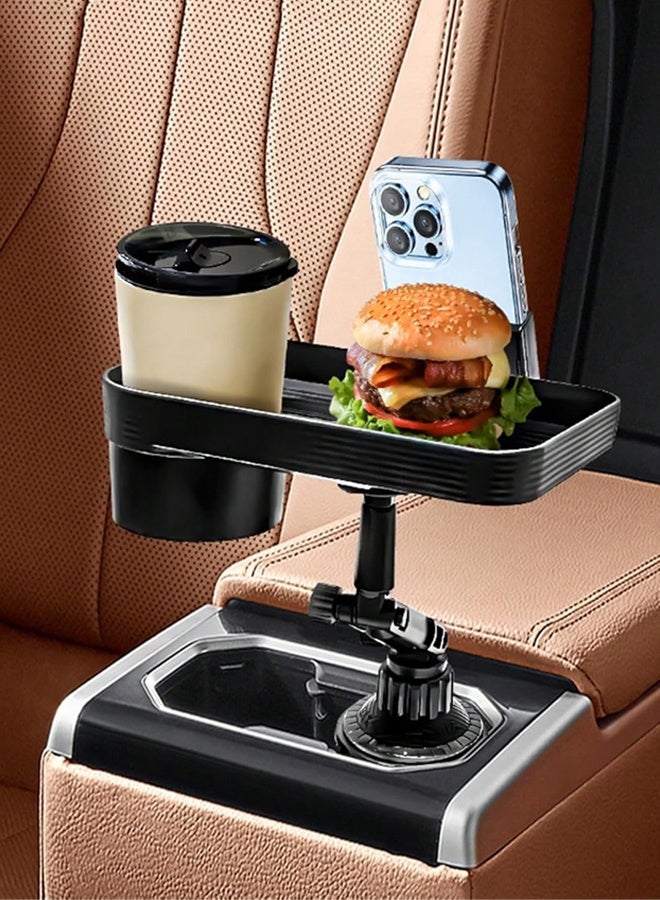 DUNISO 360° Rotation Car Cup Holder,3 In 1 Multifunctional Anti-Slip  Mobile phone holder with Adjustable Food Cart Tray,Suitable for Most Car - Image 5