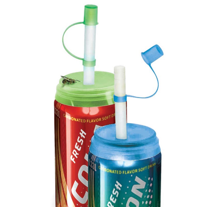 KOVE Soda Can Straw and Lid Set of 2