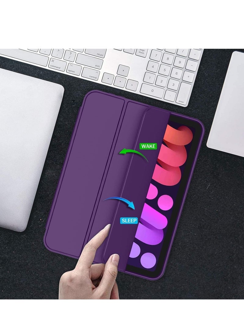 ELTRAZONE NEW Smart Case with Pencil Holder for iPad Mini 7 – Trifold Stand, Soft TPU Back, Auto Wake/Sleep, Dust Proof & Anti-Fingerprint, Heavy Duty Protection – Sleek, Durable Case for iPad Mini 7 - Image 4