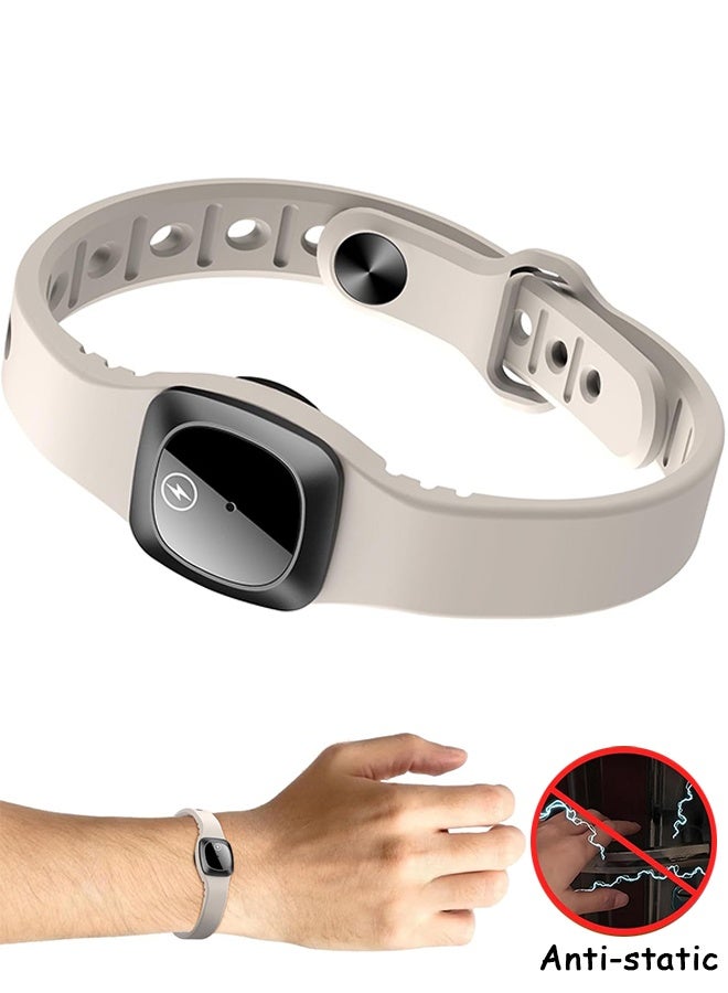 جي دي سوار معصم مضاد للكهرباء الساكنة، سوار معصم لاسلكي من السيليكون مضاد للكهرباء الساكنة، سوار معصم قابل للتعديل مضاد للكهرباء الساكنة، يحسن النوم، سوار شتوي لإزالة الكهرباء الساكنة للرجال والنساء - Image 1
