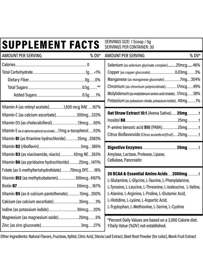 Sport Formula 99 - Multivitamin Powder Keto Drink Mix For Men Women Bcaa Amino Acids Won’T Upset Your Stomach Keto Vegan Multivitamin With Electrolytes Super B Complex Digestive Enzyme (Orange Burst) - Image 1