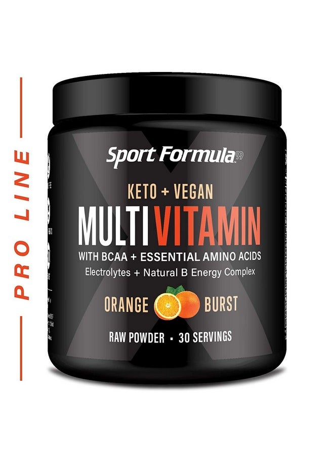 Sport Formula 99 - Multivitamin Powder Keto Drink Mix For Men Women Bcaa Amino Acids Won’T Upset Your Stomach Keto Vegan Multivitamin With Electrolytes Super B Complex Digestive Enzyme (Orange Burst) - Image 1
