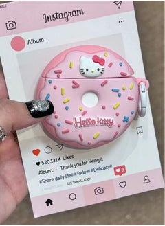 نيبمينينت حافظة واقية لسماعة بلوتوث Airpods من الجيل الثالث - حافظة واقية بتصميم هالو كاتي على شكل دونات - حافظة سيليكون مقاومة للسقوط والماء  - Image 1
