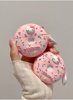 نيبمينينت حافظة واقية لسماعة بلوتوث Airpods من الجيل الثالث - حافظة واقية بتصميم هالو كاتي على شكل دونات - حافظة سيليكون مقاومة للسقوط والماء  - Image 3