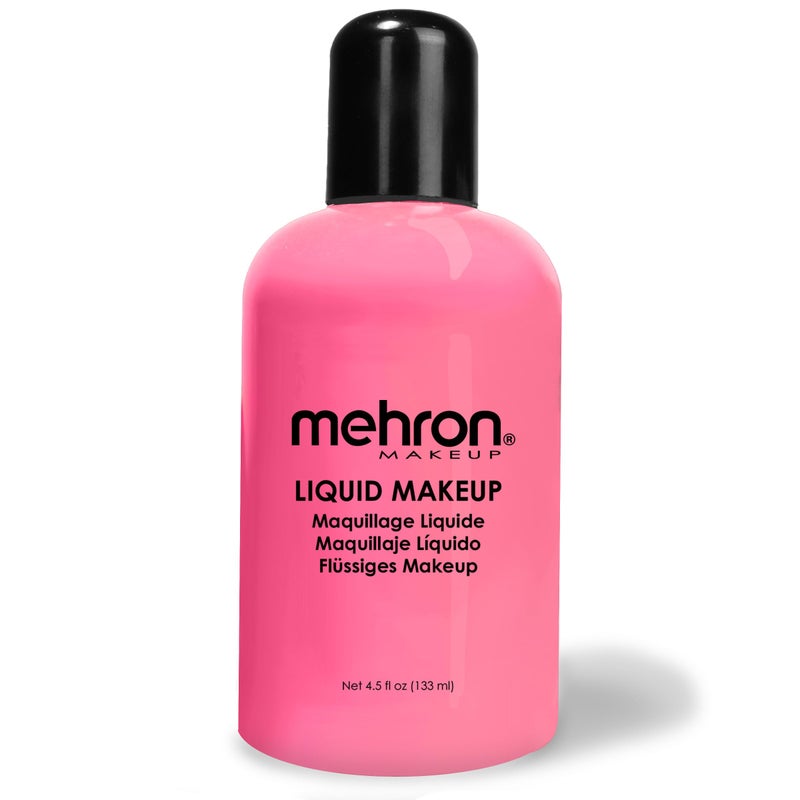 Mehron Makeup Liquid Makeup | Face Paint and Body Paint Perfect for Halloween, Cosplay I Air Brush Compatible 4.5 oz (133 ml) (PINK) - Image 1