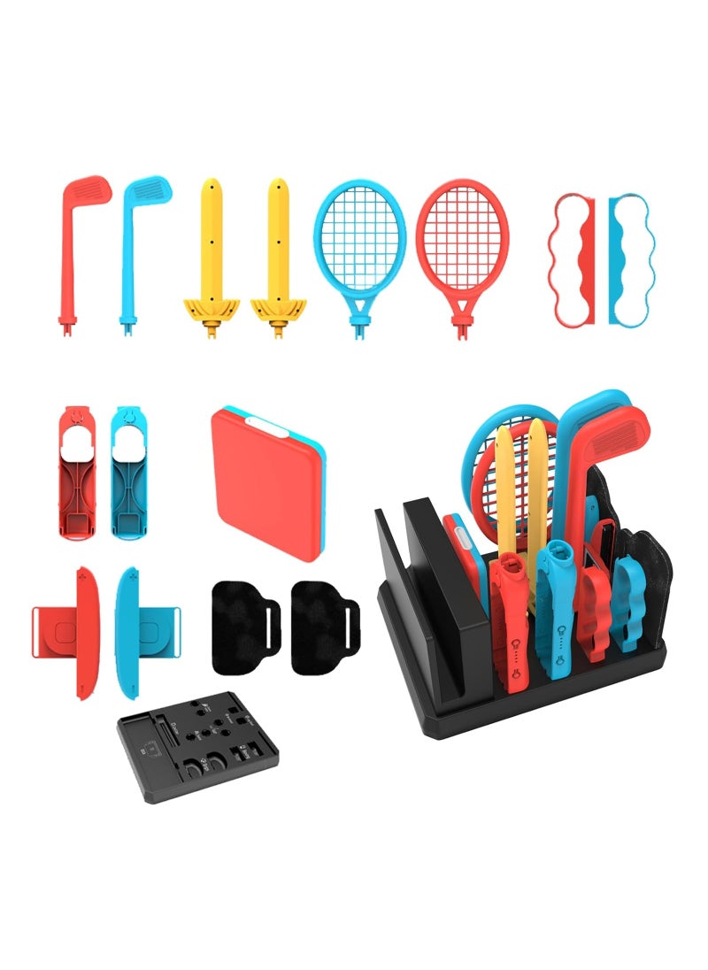 16-in-1 Sports Accessories Bundle for Nintendo Switch & Switch OLED - Includes Tennis Rackets, Soccer Straps, Golf Clubs, Sword Grip & Family Party Game Kit. - pzsku/ZA681778A36720378960DZ/45/_/1723097155/b702661f-6d8f-408a-8b24-7f36fbcf28e6