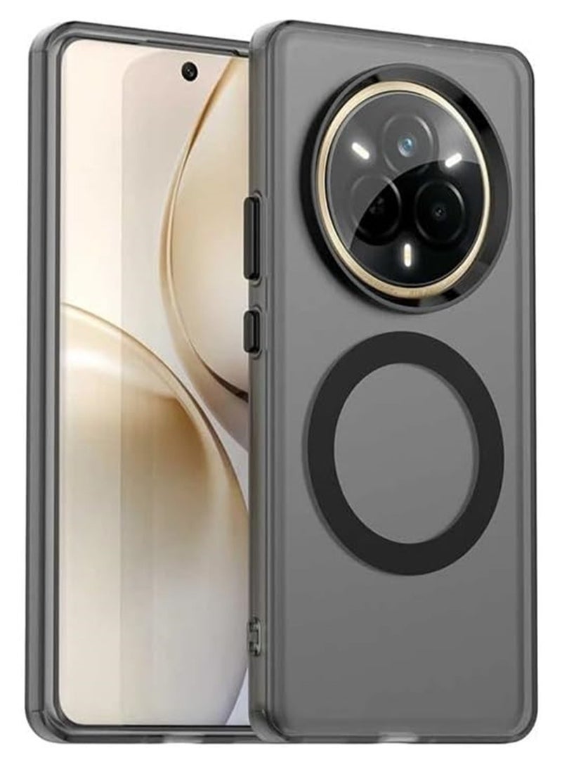 Magnetic Phone Case for Realme 14 Pro+/ Realme 14 Pro Plus 5G,Supports Wireless Charging, TPU Shockproof Phone Cover,Anti-Slip,No Yellowing