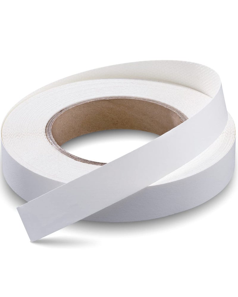 FAKILO White Melamine Edge Banding 34 inch x 50 ft Easy Application IronOn Edging with Hot Melt Adhesive Veneer Edging for Plywood Cabinet Repairs Furniture Restoration