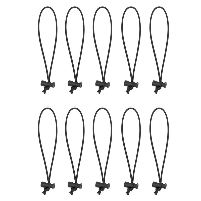 Foto&Tech Multipurpose Extra Thick Elastic Cable Tie And Organizer  Adjustable Cable Strap Toggle Tie  Reusable Tangle Tamer  Cable Management For Cord And Cable (10X 25Cm  Black) - Image 1