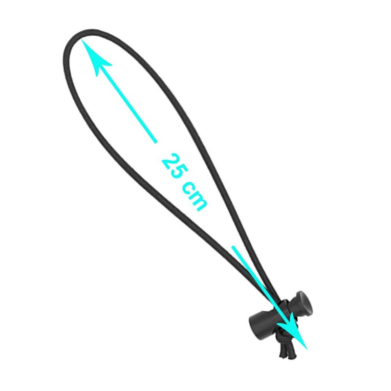 Foto&Tech Multipurpose Extra Thick Elastic Cable Tie And Organizer  Adjustable Cable Strap Toggle Tie  Reusable Tangle Tamer  Cable Management For Cord And Cable (10X 25Cm  Black) - Image 2