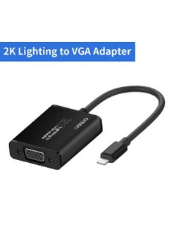 onten Onten Compatible with iPhone ipad to VGA Adapter iPhone Lighting to VGA Adapter 1080P Digital AV Adapter Connector Cord Compatible with iPhone Xs Max XR 8 7 6Plus to TV Projector Monitor Computer  - Image 2