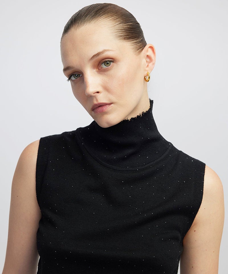 Ipekyol Rhinestone Knit Top - Image 1