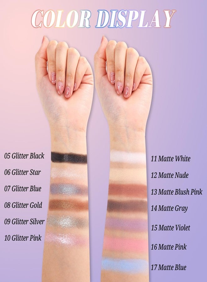 U-Shinein Matte Blush Pink Natural Cream Eyeshadow Single Palette for Women Blendable Eye Shadow Powder, High Pigment Mini Monochrome Eyeshadow for Women Daily Makeup 13 - Image 3