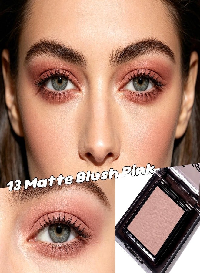U-Shinein Matte Blush Pink Natural Cream Eyeshadow Single Palette for Women Blendable Eye Shadow Powder, High Pigment Mini Monochrome Eyeshadow for Women Daily Makeup 13 - Image 2