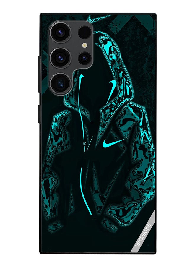 VR CREATIVE Protective Case Cover For Samsung Galaxy S24 Ultra Mask Guy In Green Jacket Design Multicolour - Image 1