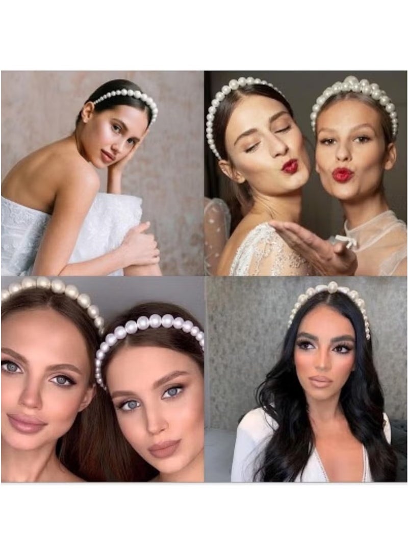 Huitich Elegant Pearl Headband for Girls – Silver Hair Accessory  - Image 2