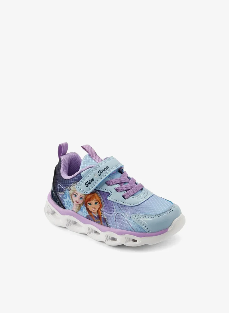 ديزني Girls Frozen Print Light-Up Ankle School Sneakers