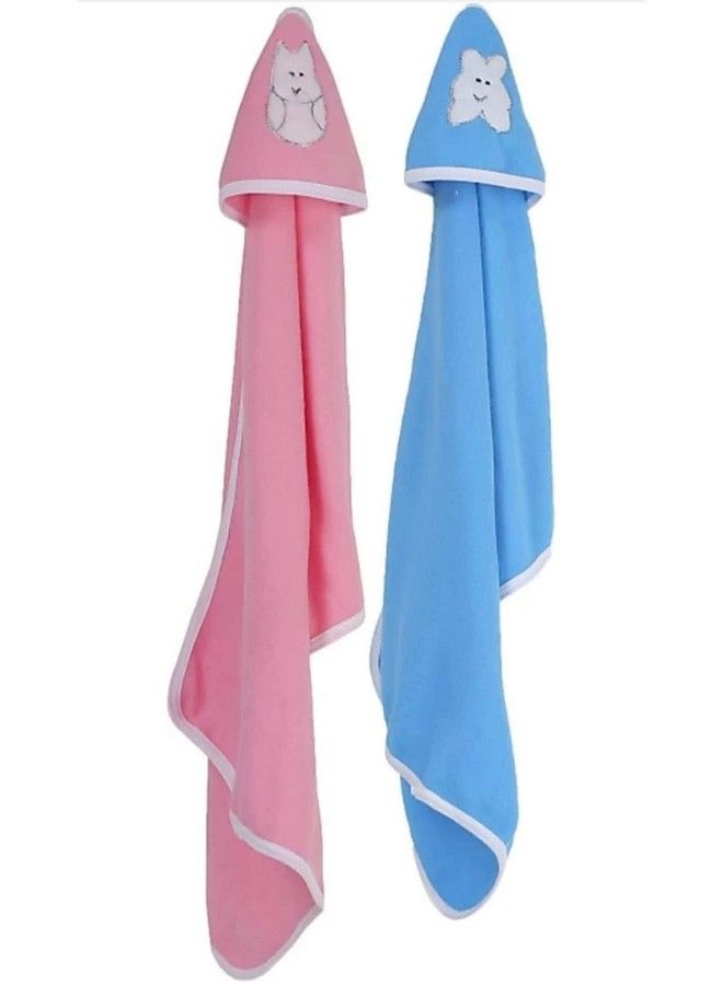 Brandonn Extra Large Cute Hooded Side Boon Border Baby Blanket(Pack Of 2 28Inch X 36Inch)… - Image 1