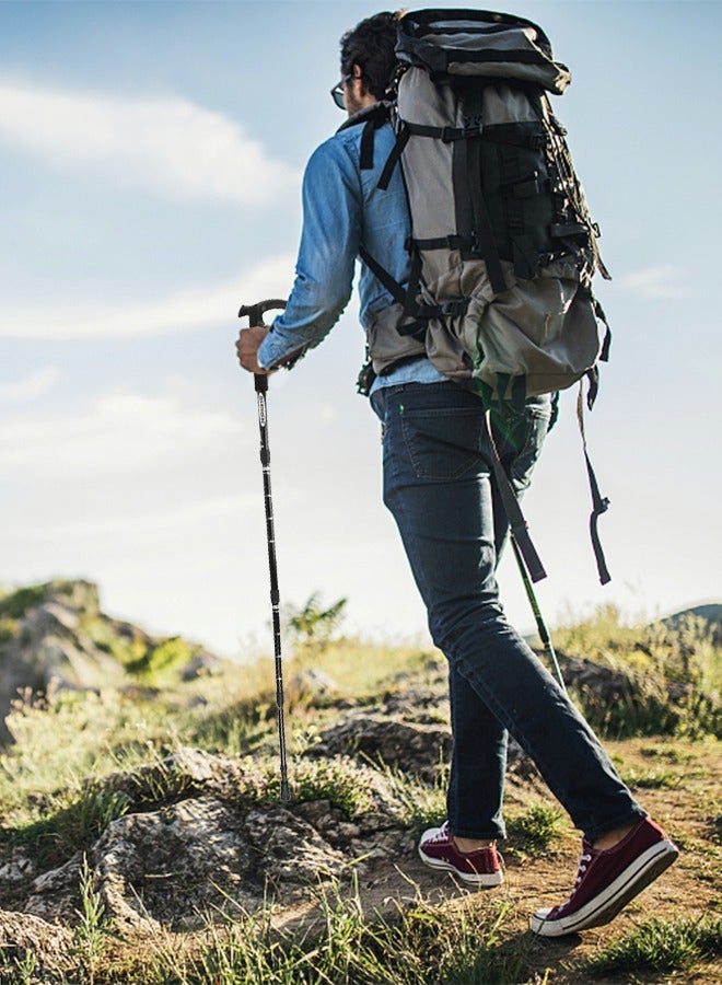 GROIC 2 قطعة أقطاب رحلات السفاري تلسكوبي عصي للمشي أقطاب التنزه سيرًا على الأقدام، أقطاب خفيفة للمشي لمسافات طويلة، معدات رياضية خارجية - Image 5