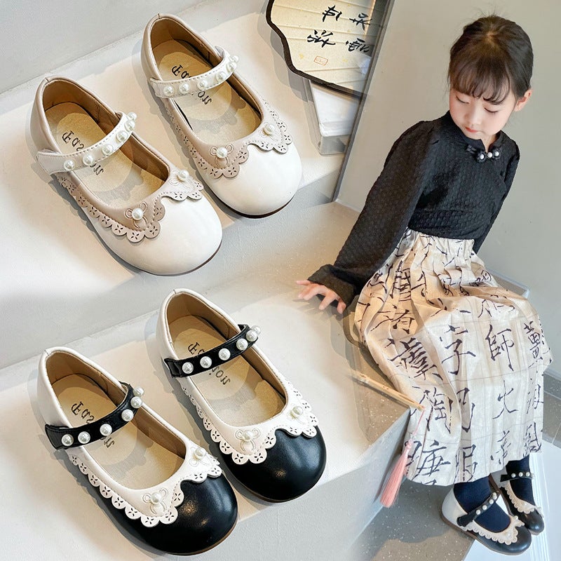Girls'' Shoes, Kidsren''s Princess Shoes, 2026 New Baby Spring and Summer Girls'' British Black Soft-Soled Shoes - Image 2