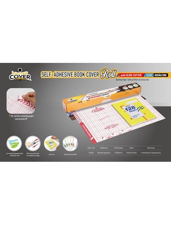 Master Self-adhesive Book Cover Roll with slide cutter  - Image 2