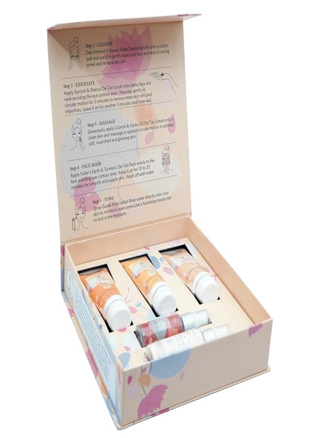 Mantra Herbal De-Tan Facial Kit (230ml, De-Tan) Tan Removal & Brightening Skincare | Rakhi Gift Set for Brother | Gift Hamper for Women | Rakhi Combo for Sister | Skincare Kit for Raksha Bandhan - Image 2