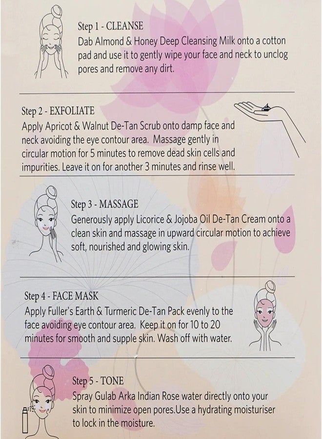 Mantra Herbal De-Tan Facial Kit (230ml, De-Tan) Tan Removal & Brightening Skincare | Rakhi Gift Set for Brother | Gift Hamper for Women | Rakhi Combo for Sister | Skincare Kit for Raksha Bandhan - Image 3