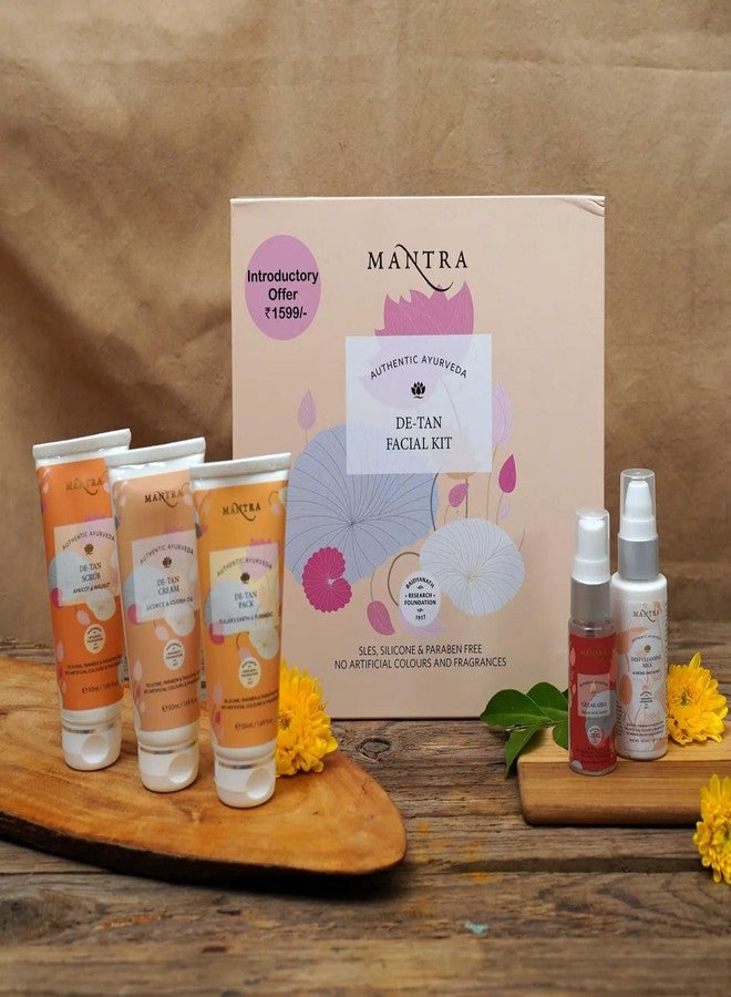 Mantra Herbal De-Tan Facial Kit (230ml, De-Tan) Tan Removal & Brightening Skincare | Rakhi Gift Set for Brother | Gift Hamper for Women | Rakhi Combo for Sister | Skincare Kit for Raksha Bandhan - Image 4