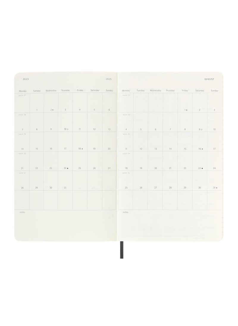 MOLESKINE - Classic 12-Month 2025 Daily Planner Diary Large 13x21Cm Size Soft Cover Black - Image 1