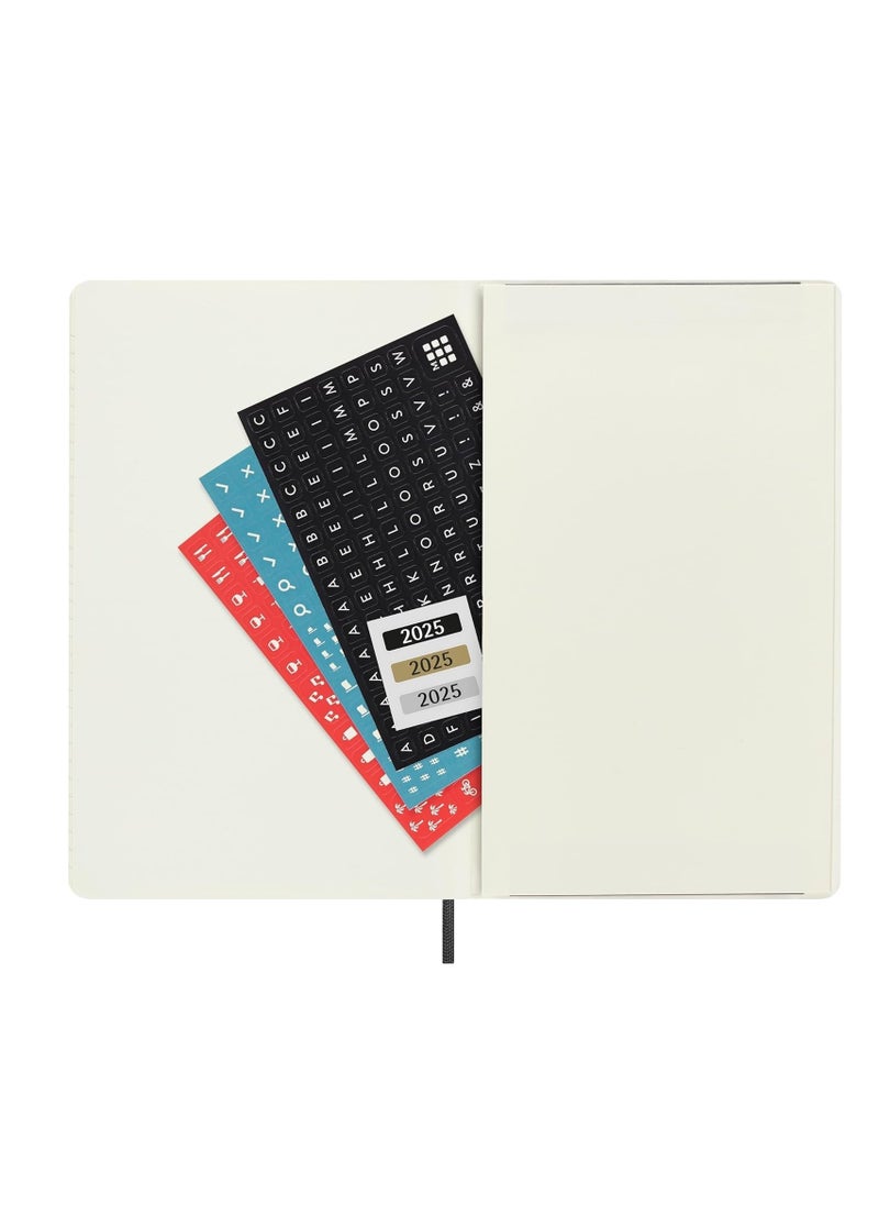 MOLESKINE - Classic 12-Month 2025 Daily Planner Diary Large 13x21Cm Size Soft Cover Black - Image 1