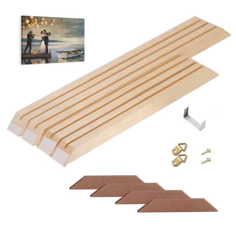 Prixas Print Canvas Frame 36 x48 Inch Stretcher Bars Wood Kits with Accessories for Oil Painting and Picture Wall Art