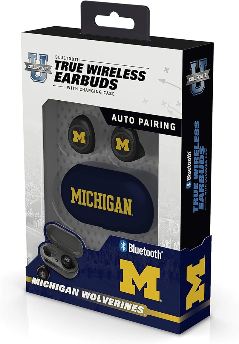 SOAR NCAA Michigan Wolverines True Wireless Earbuds, Team Color - Image 2
