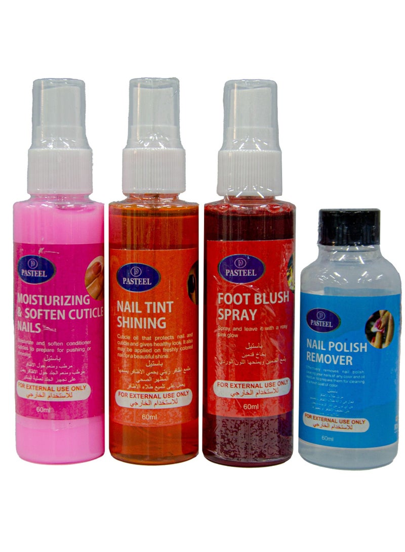 PASTEEL Pack Of 4 Nail Care Set   60ml - Image 1