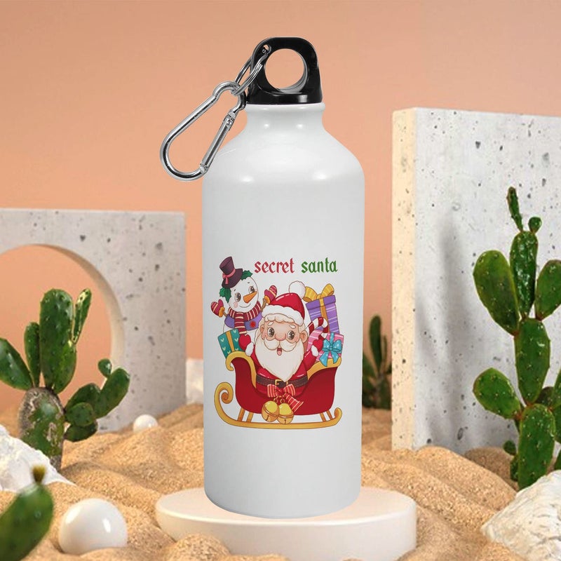 Happu Happu Aluminium Sipper Bottle Christmas Gifts Secret Santa Gifts Santa Sledge Gifts for WifeHusband Gift for Dad Brother Christmas Gifts for Friends Family 8514AB600  - Image 2