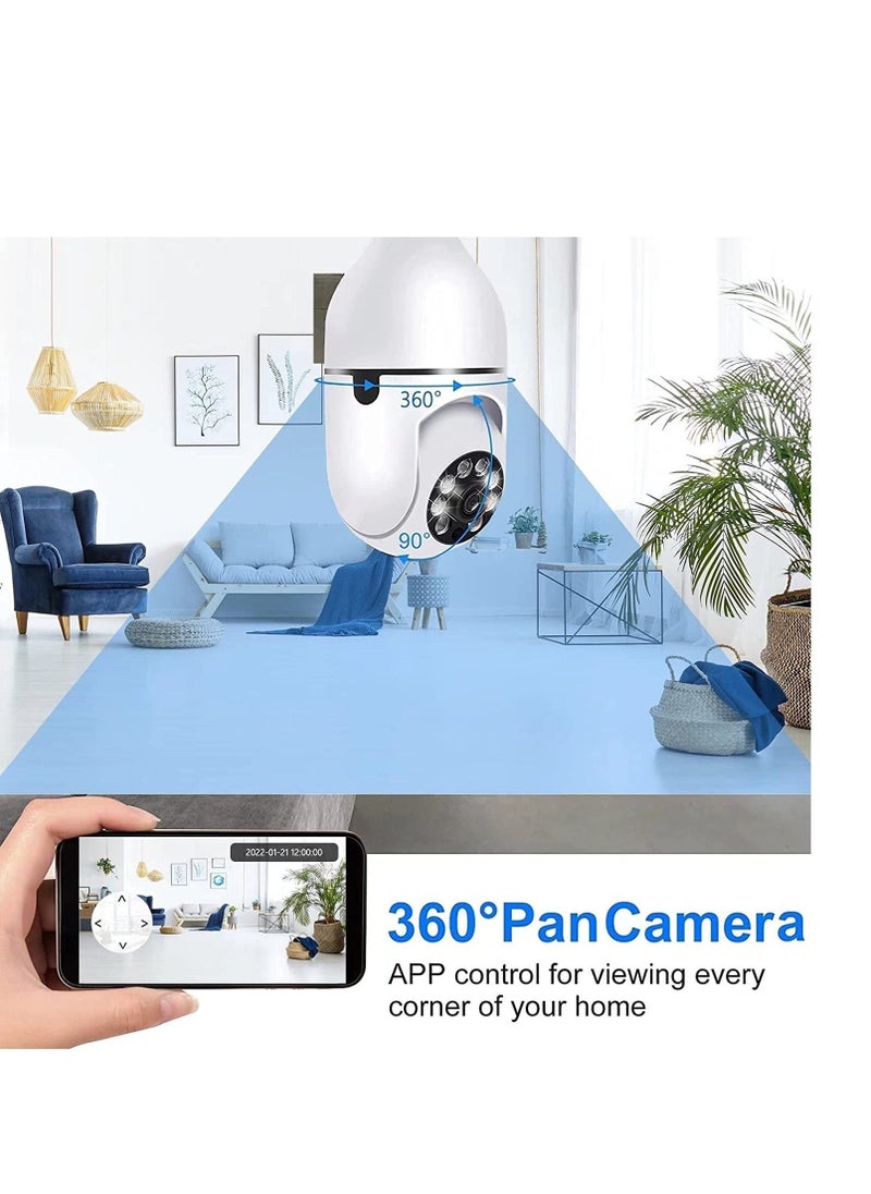 Y22-1080P light bulb IP Camera Camera dual light HD night vision wireless camera wifi camera cloud table lamp - Image 4