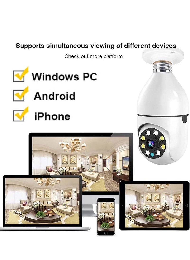 Y22-1080P light bulb IP Camera Camera dual light HD night vision wireless camera wifi camera cloud table lamp - Image 2