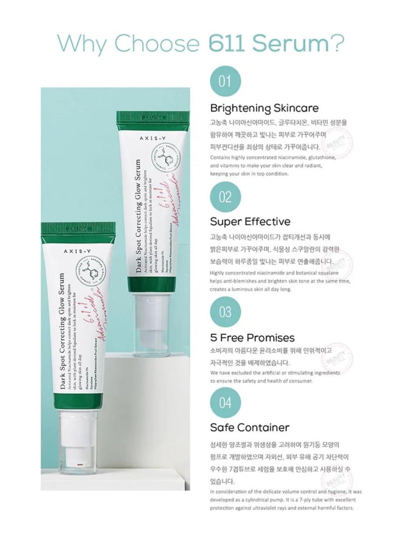 Axis-Y Dark Spot Correcting Glow Serum - Radiant Skin with Even Tone - Brightens and Fades Dark Spots