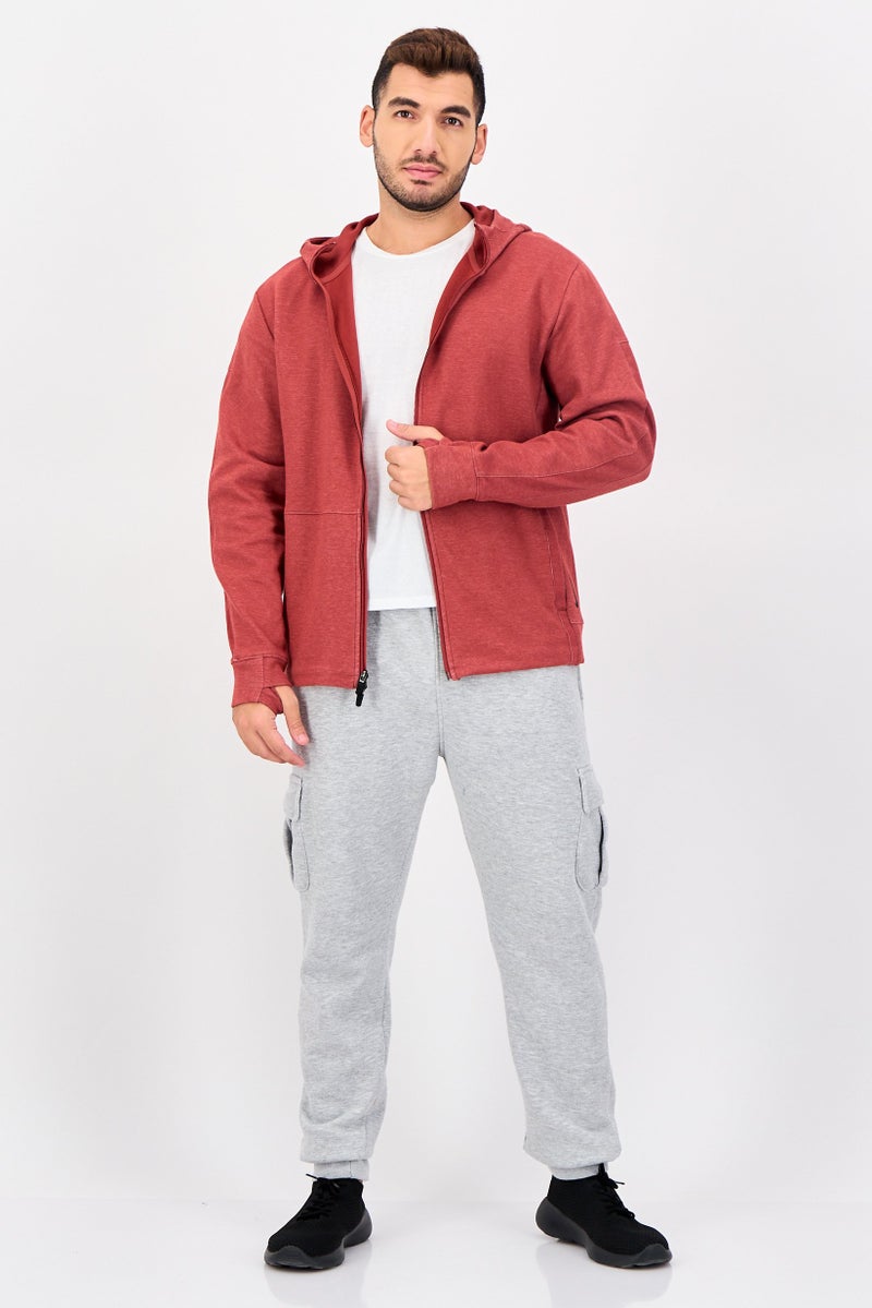 Nike جاكيت تدريب بأكمام طويلة للرجال، لون أحمر غامق - Image 2