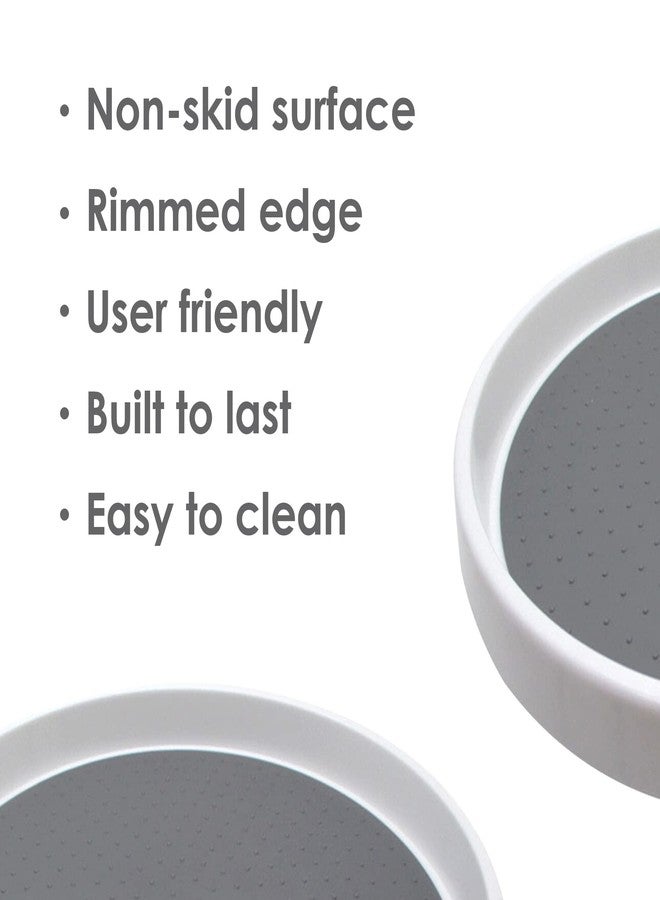 Gadgetime USA مجموعة من قطعتين من صواني دوارة "ليزي سوزان" من "غادج تايم يو إس إيه"، رف توابل دوار مانع للانزلاق مقاس 10 بوصات، منظم دوار للمطبخ، والخزائن، والمخزن، والثلاجة، وحوض الحمام، وسطح العمل - Image 3