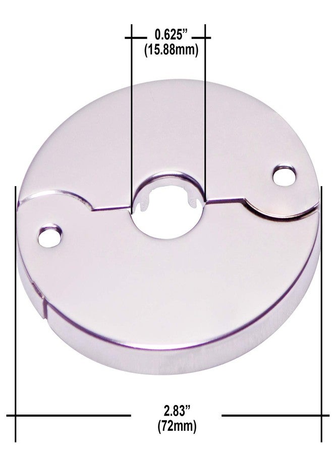 أفالون فارما طقم استبدال وإصلاح غطاء لوحة الأرضية والسقف، يناسب أنبوب مجلفن IPS مقاس 1/2 بوصة أو أنبوب نحاسي مقاس 3/4 بوصة، بلمسة نهائية من الكروم (عبوة من 6 قطع) - Image 3