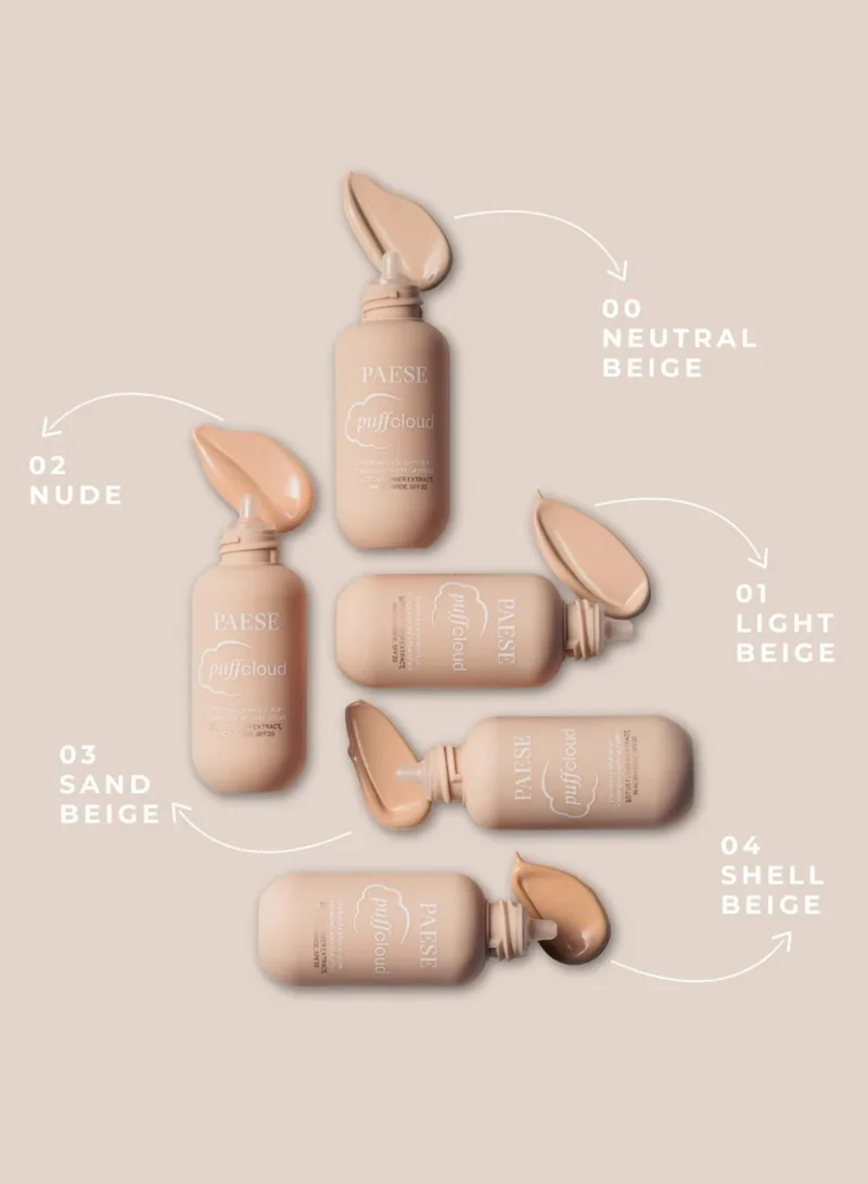 Paese  Puff Cloud Foundation with Blur Effect - 00 Neutral Beige for Women | Best Price UAE