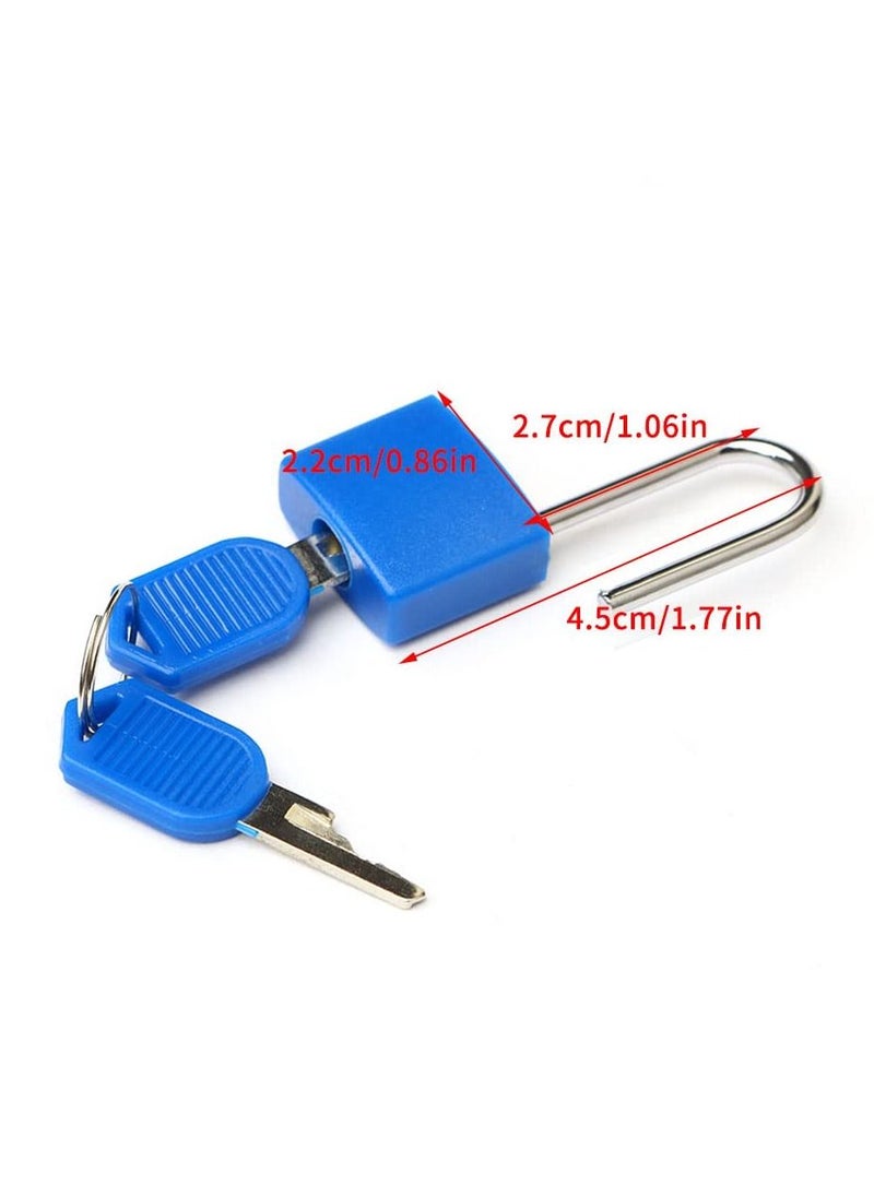 SYOSI - 6Pcs Long Handle Suitcase Locks with Keys, Padlocks with Keys Small Padlocks Luggage Locks Coloured Metal Padlocks for Travel School Gym - Image 1